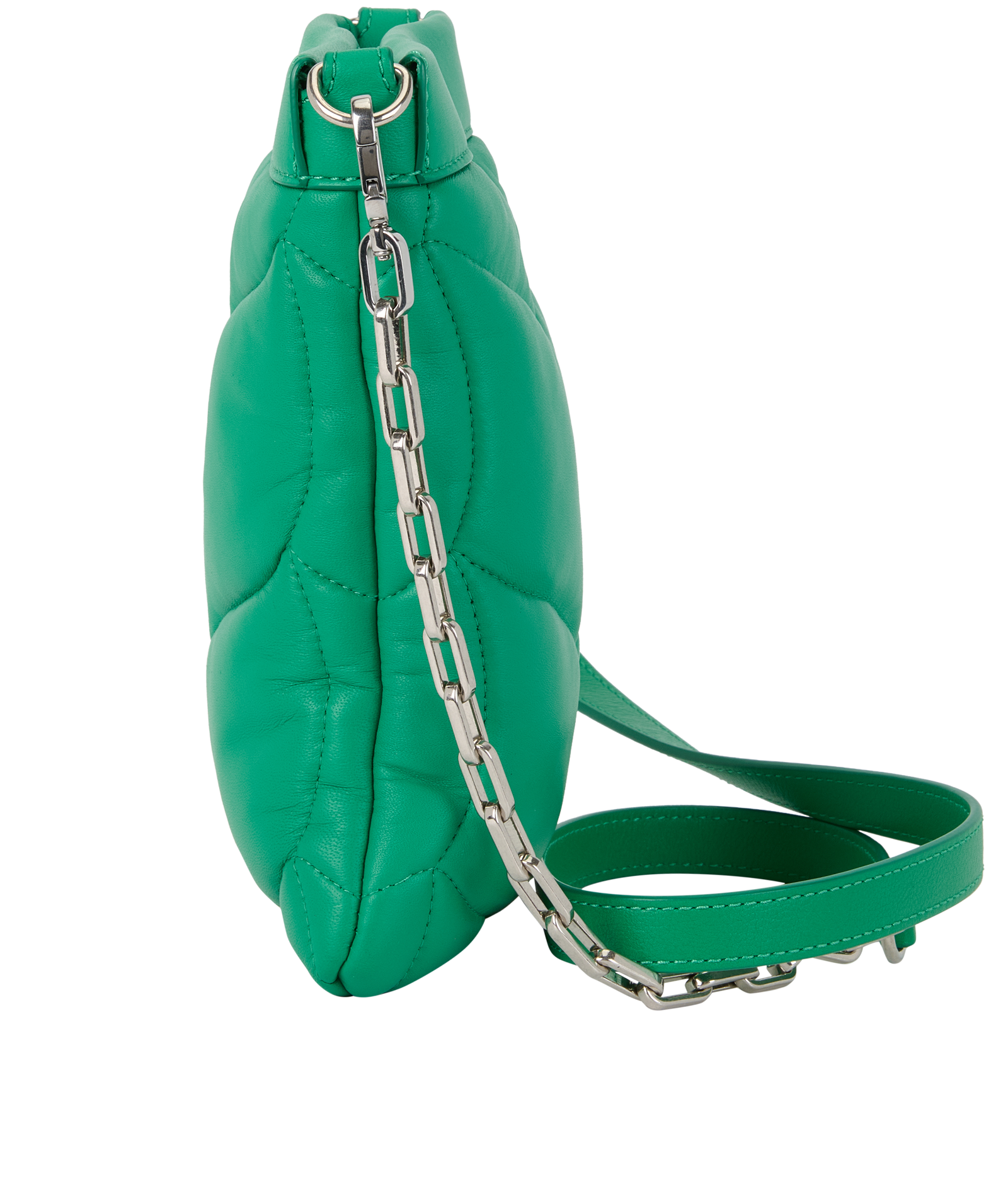 Mulberry Softie Phone Holder, &pound;150, Accessories, Green, Leather/Patent Leather, Bottom view
